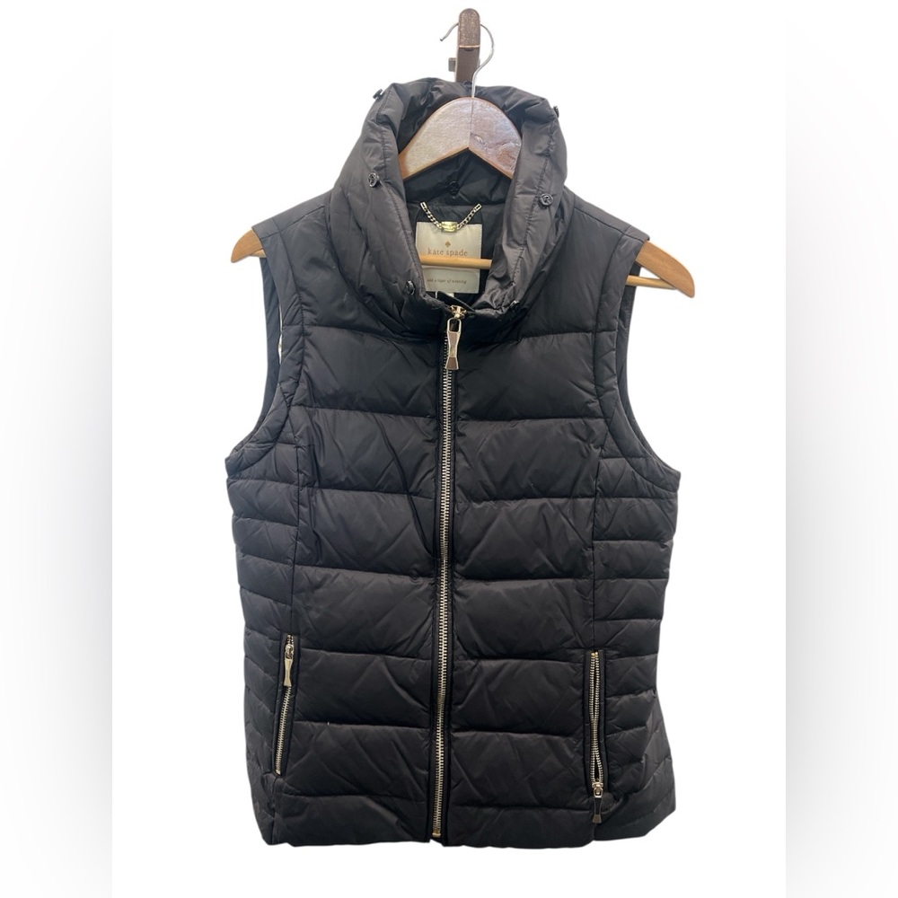 EUC Kate Spade Black Quilted Puffer Vest